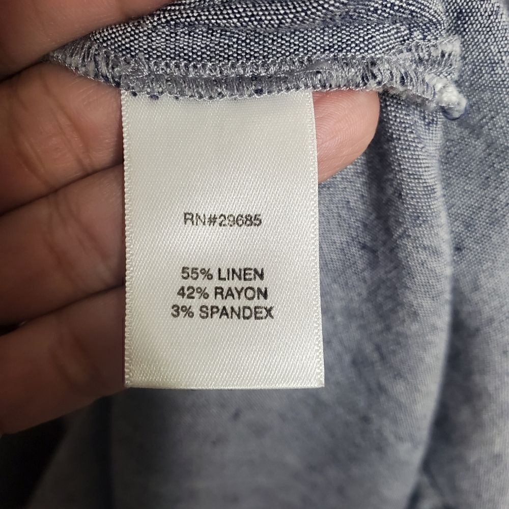 Pendleton Linen Blend Button Down Dress Size 14 - Picture 7 of 16